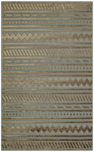 GREEN  DYED YÜKSEK ALÇAK DOKULU NATUREL YÜN VE VISKON MODERN DOKUMA HALI