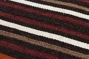 GELENEKSEL EL DOKUMA ÇOK RENGİ ÇİZGİLİ DESEN ÇAPUT PATA KİLİM PASPAS