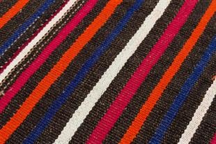 ÇOK RENKLI ÇİZGİLİ DESEN EL DOKUMA KEÇİ KILI PASPAS