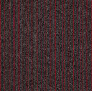 KIRMIZI RENGİ ÇİZGİLİ KARO HALI