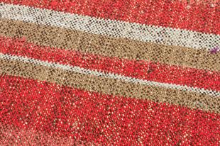 MERCAN TURUNCU RENGİ KEÇİ KILI KİLİM PASPAS