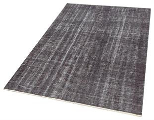 EŞSİZ EL DOKUMA ANTRASİT GRİ RENK RETRO VİNTAGE HALI