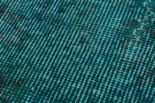 EŞSİZ EL DOKUMA KOYU TURKUAZ RENGİ VİNTAGE HALI PASPAS