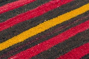 KARIŞIK RENGİ ÇİZGİLİ DESEN EL DOKUMA KİLİM PASPAS