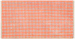 EL DOKUMA BAKİR RENGİ KARELİ DESEN KENDİR KİLİM 