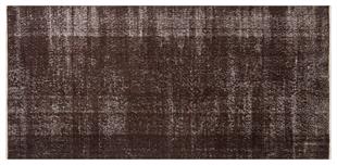 GERÇEK EL DOKUMA DESENSİZ KAHVERENGİ YOLLUK VİNTAGE HALISI