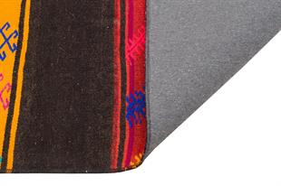 GENELEKSEL EL DOKUMA RENKLİ TÜRK MOTİFİ KİLİM