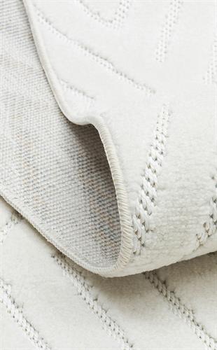 WHİTE  Hav Toz Vermez Yüksek Alçak Dokuya Sahip Modern Dokuma Halı