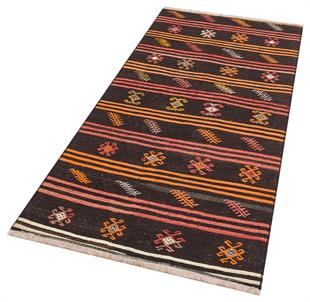 GERÇEK EL DOKUMA ÇİÇEKLİ DESEN ANADOLU KİLİM