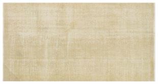 GENELEKSEL EL DOKUMA KREM RENGİ DESENSİZ ESKİTME VİNTAGE HALISI