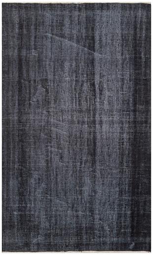 EŞSİZ EL DOKUMA SİYAH RENGİ VİNTAGE ESKİTME HALI