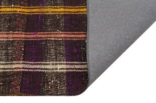 GERÇEK EL DOKUMA ÇOK RENKLİ DESEN KEÇİ KILI YÜN KİLİMİ