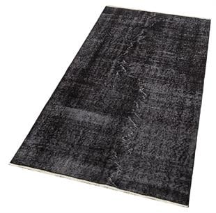 EŞSİZ EL DOKUMA SİYAH RENGİ YOLLUK VİNTAGE HALISI