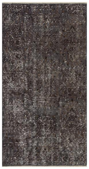 EL DOKUMA ANTRASİT GRİ RENGİ YOLLUK VİNTAGE HALISI