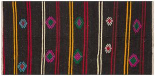 ÇOK RENKLİ ÇİÇEKLİ DESEN EL DOKUMA ANADOLU KİLİM