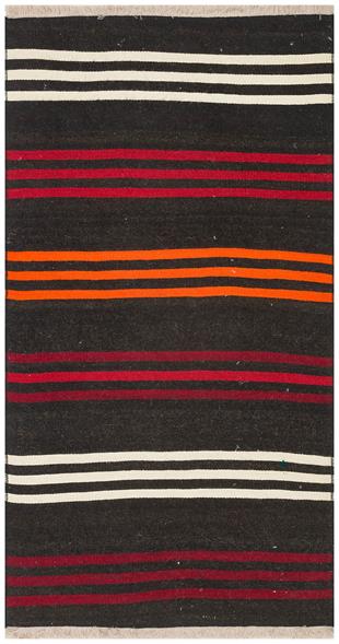 GERÇEK EL DOKUMA RENKLİ ÇİZGİLİ DESEN KEÇİ KILI ETNİK KİLİM