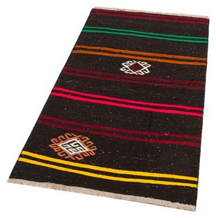 ÇOK RENKLİ ÇİZGİLİ DESEN ÇAPUT PALA KİLİM