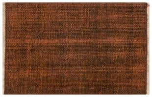 KAHVE BAKİR RENGİ EL DOKUMA VİNTAGE HALI PASPAS