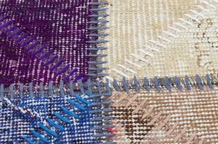 GENELEKSEL EL DOKUMA MULTİ  RENGİ PATCHWORK HALI PASPAS
