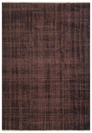 GERÇEK EL DOKUMA KOYU BAKİR RENGİ ESKİTME VİNTAGE HALISI