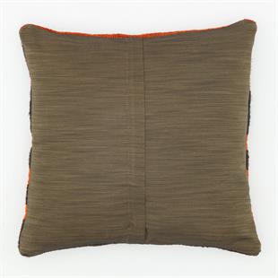 GERÇEK EL DOKUMA TURUNCU  RENGİ DESENLİ  ÇAPUT PALA KİLİM YASTIK KILIFI