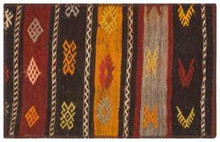 EL YAPIMI ÇOK RENKLİ KEÇİ KILI YÜNLÜ KİLİM PASPAS