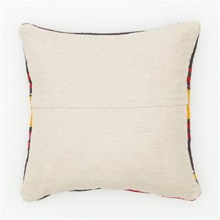 GERÇEK EL DOKUMA SARİ KIRMIZI  RENGİ ÇAPUT PALA KİLİM YASTIK KILIFI