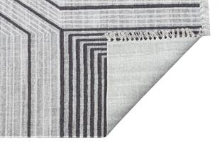  ASOS GREY JÜT HASIR GÖRÜNÜMLÜ HAV TOZ VERMEZ ÇİFT TARAFLI YIKANABİLİR KİLİM