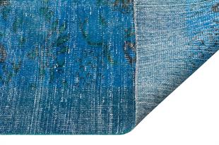 EŞSİZ EL DOKUMA TURUNCU RENGİ ÇİÇEKLİ DESEN VİNTAGE HALISI