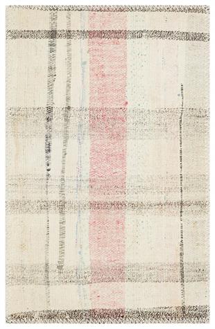 GERÇEK EL DOKUMA BEYAZ MERCAN RENGİ ÇAPUT PALA KİLİM PASPAS