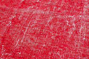 GERÇEK EL DOKUMA AÇİK KIRMIZI RENGİ DESENSİZ ESKİTME VİNTAGE HALISI