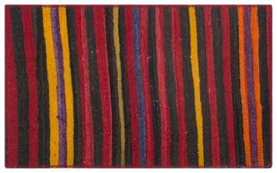 KARIŞIK RENGİ ÇİZGİLİ DESEN EL DOKUMA KİLİM PASPAS