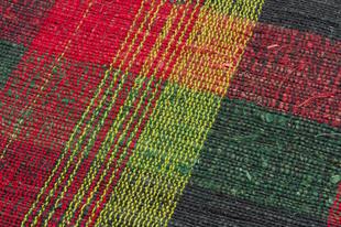 GERÇEK EL DOKUMA RENKLİ ÇİZGİLİ  KİLİM PASPAS