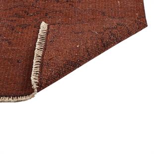 GENELEKSEL EL DOKUMA KİREMİT RENGİ VİNTAGE HALI PASPAS