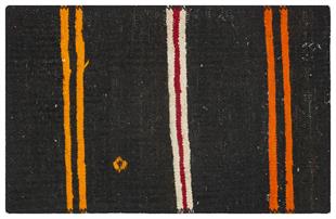 Gerçek El Dokuma Sari Turuncu Rengi Kilim Paspas