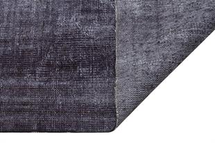 EŞSİZ EL DOKUMA SİYAH RENGİ VİNTAGE ESKİTME HALI