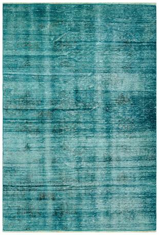 TURKUAZ RENGİ EL DOKUMA DOĞAL VİNTAGE HALISI