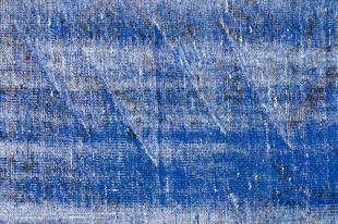 GENELEKSEL EL DOKUMA MAVİ RENGİ TÜRK VİNTAGE HALISI