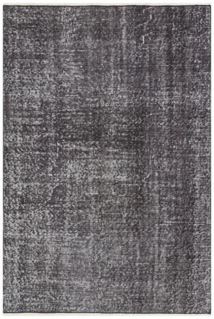 ANTRASİT GRİ RENGİ EL DOKUMA DOĞAL VİNTAGE HALISI