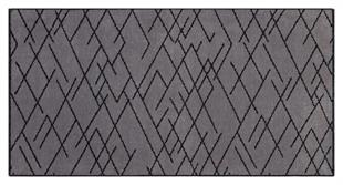 GRİ RENGİ ISKANDİNAV DESEN MODREN ŞÖNİL DOKUMA KAYMAZ TABANLI HALI