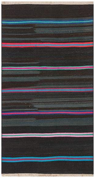 Çok Renkli Anadolu El Dokuma Vintage Kilim