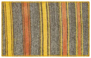 GERÇEK EL DOKUMA GÜMÜŞ SARİ RENGİ KEÇİ KILI YÜNLÜ KİLLİM PASPAS