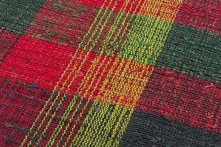 EŞSİZ EL YAPIMI ÇOK RENKLİ KARELİ DESEN  ÇAPUT PALA YÜNLÜ KİLİM PASPAS