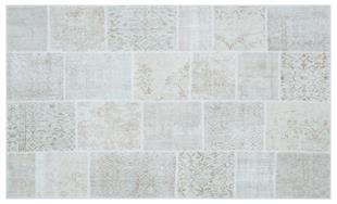 Geneleksel El Dokuma Beyaz Rengi Patchwork Halı