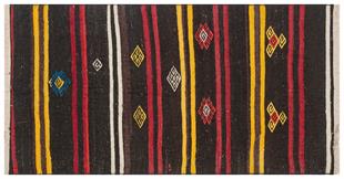 Eşsiz El Dokuma Sarı Kırmızı Rengi Sivas Yün Kilim