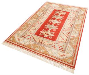 Geneleksel El Dokuma  Açik Kahverengi Türk Milas Halısı