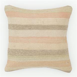 YARIM BEYAZ KIRMIZI MİDS LİNE EL DOKUMA YASTIK KILIFI