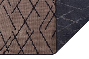 VİZON RENGİ ISKANDİNAV DESEN MODREN ŞÖNİL DOKUMA KAYMAZ TABANLI HALI