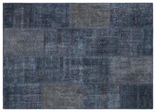 Geneleksel El Dokuma Gri Rengi Patchwork Halı