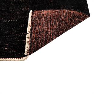 KAHVE BAKİR RENGİ EL DOKUMA VİNTAGE HALI PASPAS